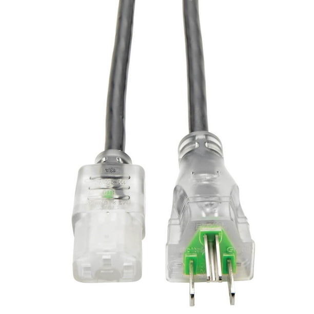 NEMA 5-15P to IEC-320-C13 P006-015 15-ft. Tripp Lite Standard Computer Power Cord 10A,18AWG 